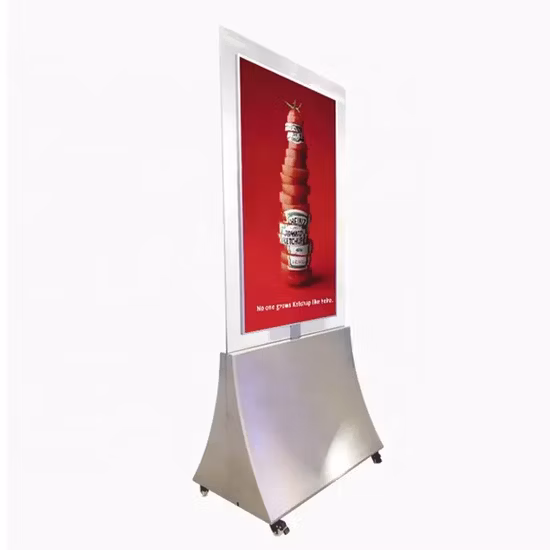 Double Transparent Display LCD Display Video 43 Inch Floor Standing Double Sided Transparent LCD Screen
