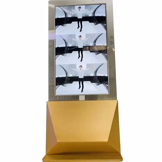 Double Transparent Display LCD Display Video 43 Inch Floor Standing Double Sided Transparent LCD Screen