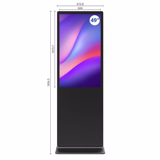 OLED 55 Polegadas Suporte Monitor Quiosque Rede Video Player Terminal Tela Sensível Ao Toque Exibição Publicitária Interativa LCD Digital Signage Tela Transparente para Laptop